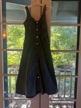 Classic Button-Front Denim Dress